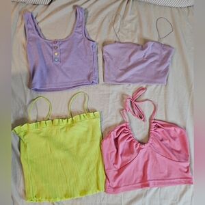 Bundle PINK/ PURPLE/ NEON CropTop